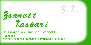 zsanett kaspari business card